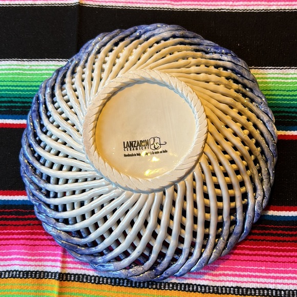 Lanzarin Ceramiche Handmade in Italy Basket Bowl with Lemons - Picture 3 of 8